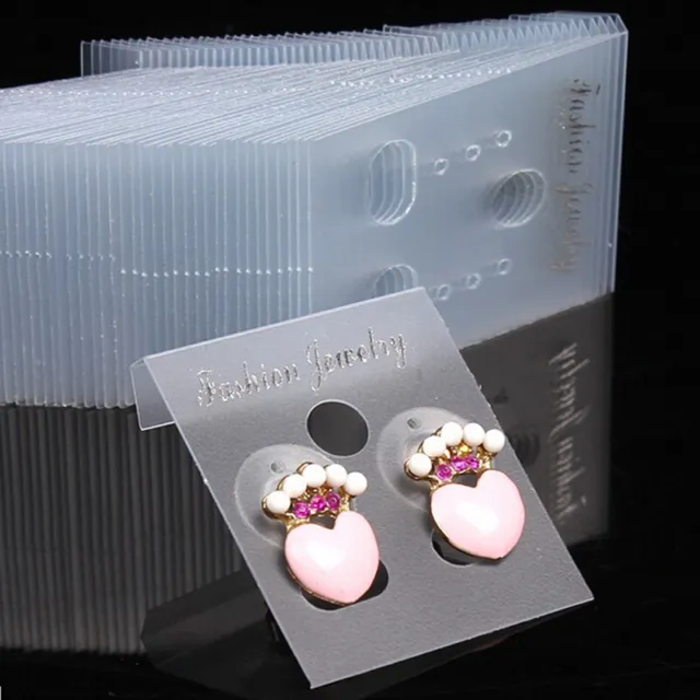 Clear Professional.Type Plastic Earring Ear Studs Holder Display Hang Cards ;us