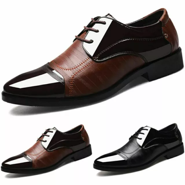 Men Wedding Party Smart Oxford Shoes Casual Work Office Formal Dress Shoes NEW﹏