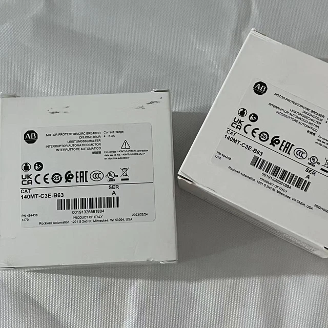 New Allen-Bradley 140MT-C3E-B63 Motor Protection Breaker 140MT-C3E-B63