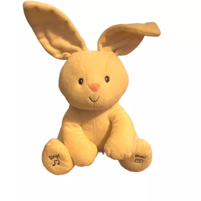 Baby Gund Flora Rabbit Peek A Boo Bunny Soft Plush Musical Works Easter Gift