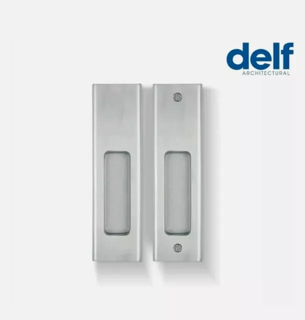 Delf Square Edge Sliding Door Flush Pull Handles 70198 Series Nickel Finish New