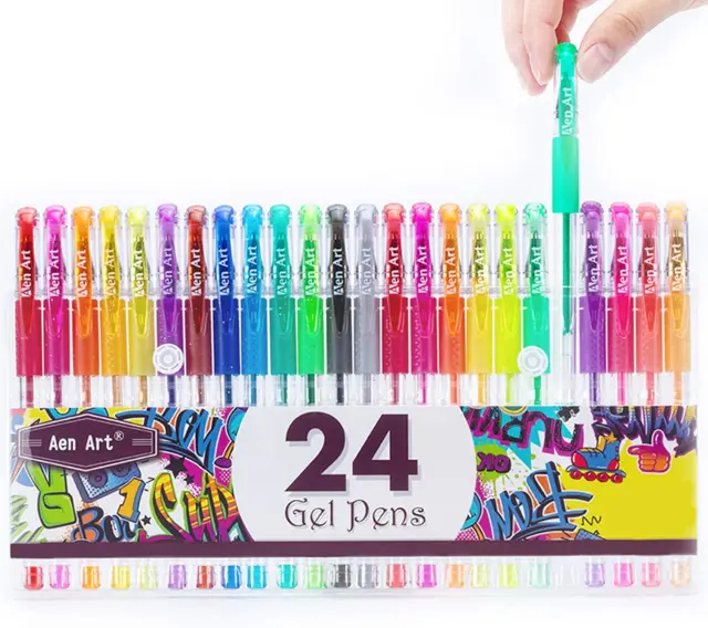 Gel Pens for Adult Coloring Books Aen Art 120 Gel Pen Set with 40% More Ink  Ar