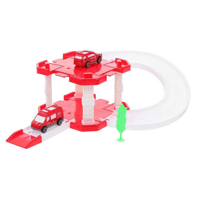Auto dei pompieri giocattolo diorama modello auto giocattolo plastica rossa
