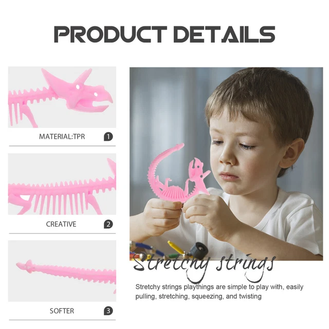 6 Pcs Fishbone Toys Kid Gifts Destress Gifts Wristband 9