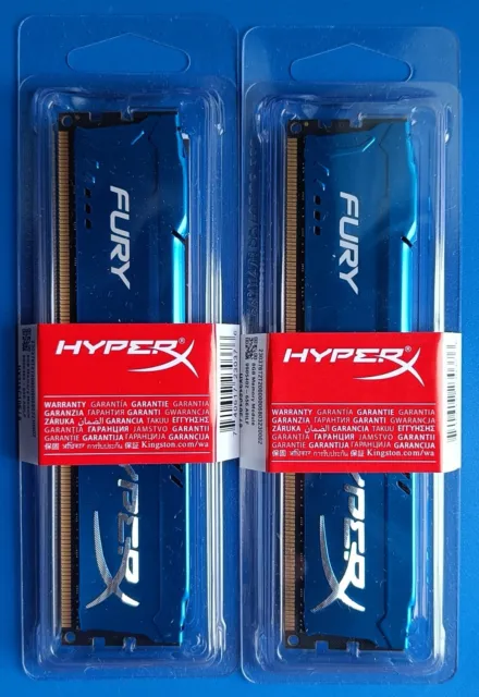 2 BANCHI MEMORIA RAM KINGSTON HYPERX 2 X8 GB DDR3 1600 MHz 1,5V DIMM PC3 DESKTOP