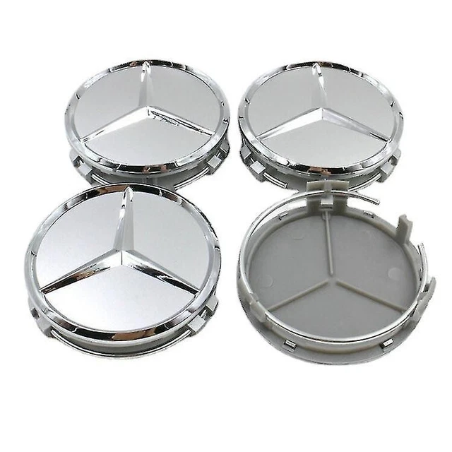 MERCEDES SILVER ALLOY Wheel Centre Hub Caps AMG A B C E S M Class ML ...