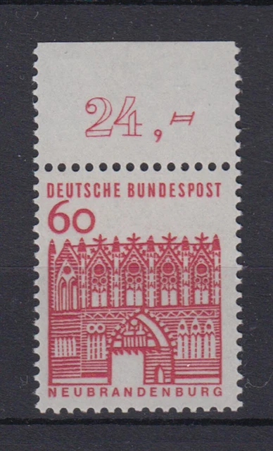 Bund 459 mit Oberrand Deutsche Bauwerke klein 60 Pf postfrisch