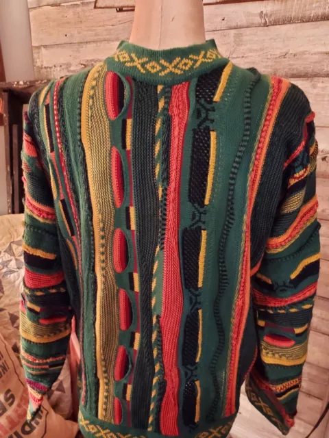 Vintage Men's Campus Coogi Style 3D Sweater Size XL...12