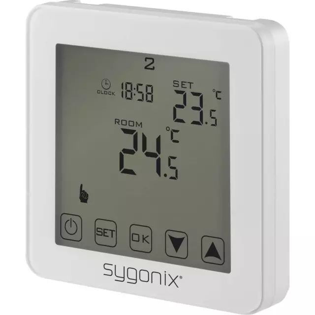 Sygonix SY-4961570 Touch 2 Thermostat dambiance encastré programme hebdomadaire