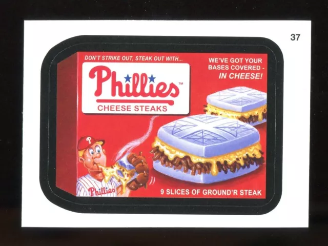 Philadelphia Phillies Cheese Steaks 2016 Topps Wacky Franchise Card Poster #/99