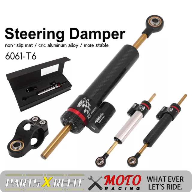 Motorcycle Steering Damper Stabilizer Bracke For Universal Dirtbike Carbon Fiber