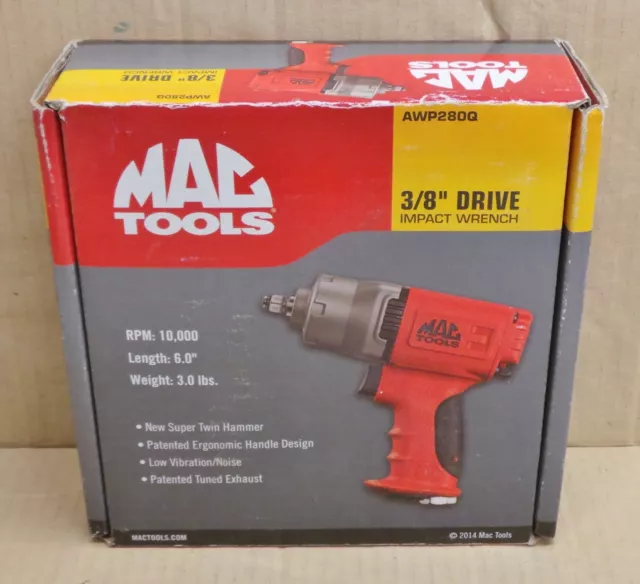 Mac Tools 3/8" Drive Impact Wrench Air Gun Twin Hammer (AWP280Q) - NEW