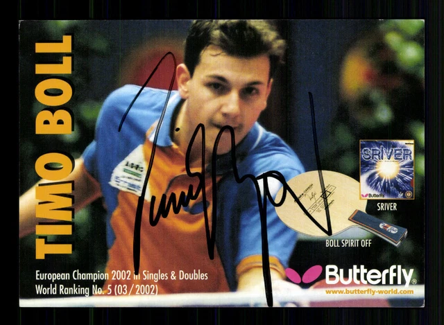 Timo Boll Autogrammkarte Tischtennis Original Signiert +A 228244