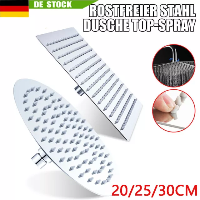 Kopfbrause Regendusche Luxus Edelstahl Brausekopf Duschkopf Rain Beleuchtung DHL