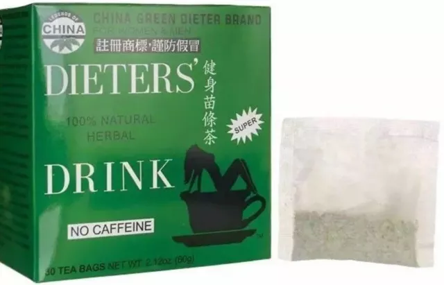 Uncle Lee Dieters Tea Dieters Drink Bags 3-30 Bags * 93% reduced CO2 flat packed