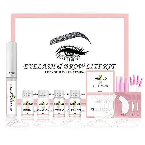Kit Rehaussement de Cils,2 In1 Lash lifting Kit Eyelash Perming Kit,Brow Laminat