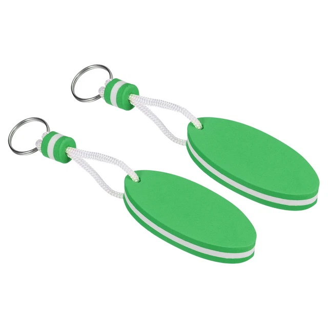 Confezione da 2 portachiavi galleggianti boa sportiva portachiavi ovali verde galleggiante