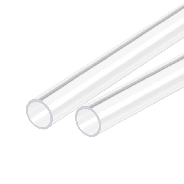 2pcs Acrylic Pipe Clear Round Tube 15mm ID 18mm OD 18" for Lamps and Lanterns