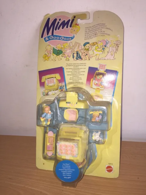 Mattel Polly Pocket Era Mimi & Goo Goos TELEFONO / APPARTAMENTINO MOC, 1995