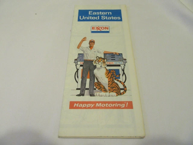1973 Exxon Eastern United States Map - Happy Motoring!