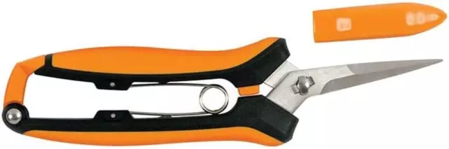 Fiskars 399250-1001 Micro-Tip Pruning Snips, Black/Orange Size Name:Curved