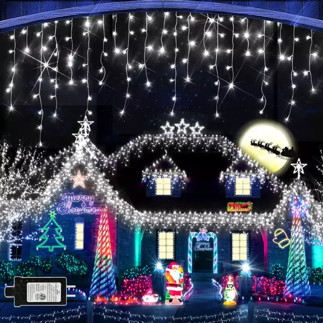 JXLEDAYY 1000 LED Christmas Lights, 403 FT Super Long Christmas Lights  Outdoor W