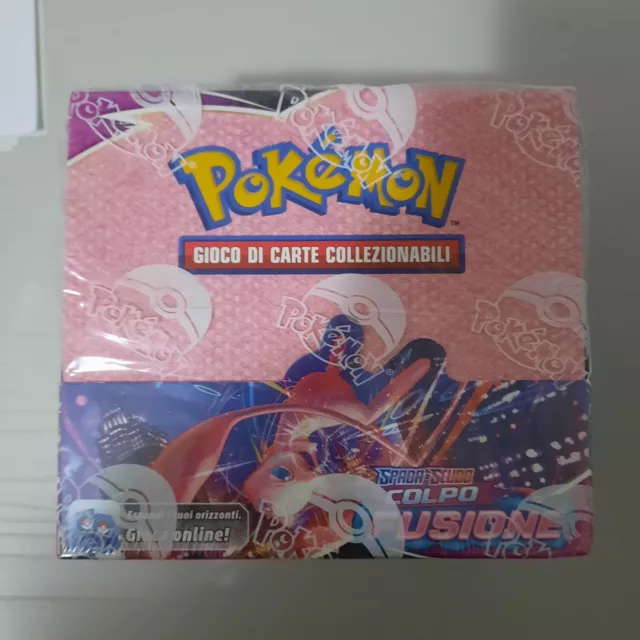 ✅ Box 36 Bustine Ita Sigillato - Carte Pokemon - Spada E Scudo Colpo E Fusione ✅