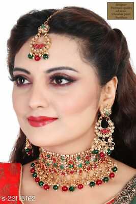 Beautiful Handmade Kundan Choker Necklace Set, Bridal Jewelry, Wedding Jewelry