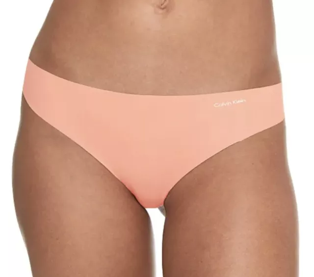 CALVIN KLEIN Invisibles Fruit Center Orange Thong Panty Womens XS S M 6 L 7 XL 8