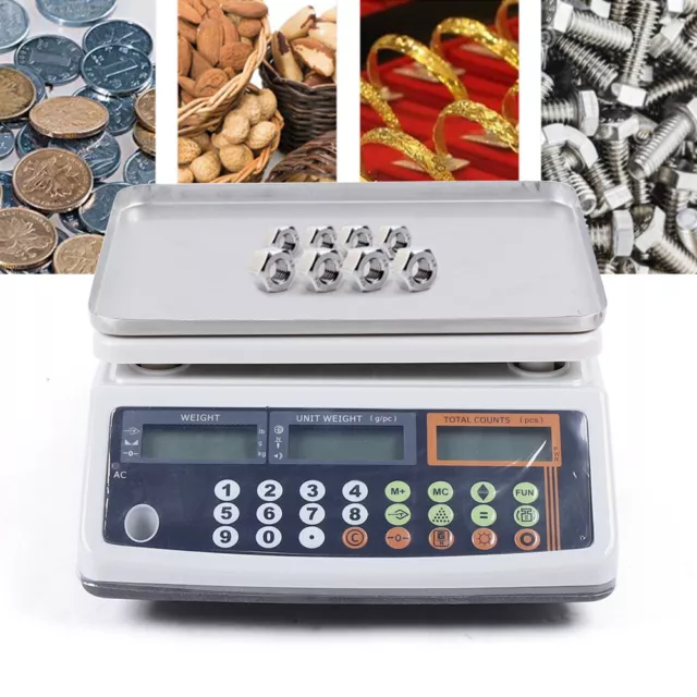 Precise Counting Scale Digital Parts Coin 30kg / 66LB Capacity Inventory USA