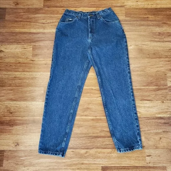 Vintage LEE Women's Size 8P Mom High Rise Tapered Leg Dark Wash Jeans