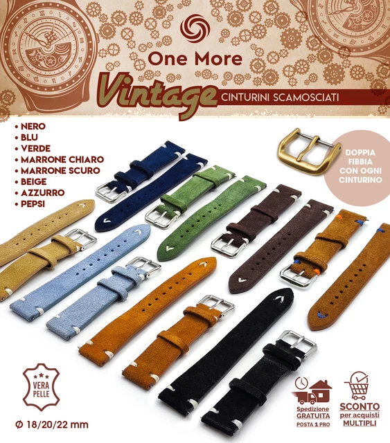 Italiana Manifatture Cinturini Vintage Style Racing Rally Belt - 18-20-22mm