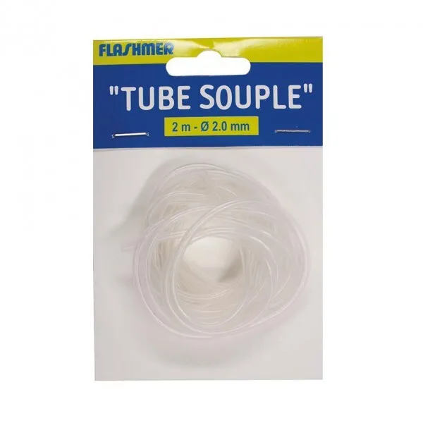 GAINE TUBE SILICONE SOUPLE 2.0 mm - 2 m - TRANSLUCIDE Alciumpeche