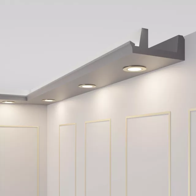 6 Metros Luz LED Bebauung Moldura de Estuco para Iluminación Indirecta XPS OL-46