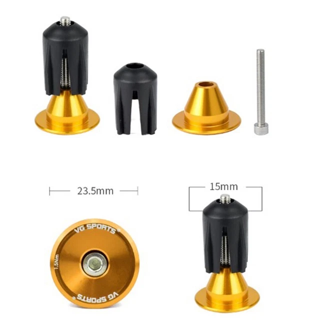 Embouts De Guidon (poignées) Pour Vélo Route - Aluminium Et Plastique, Haute Qualité - 1 Paire, Universel