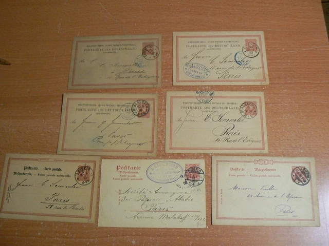 LOT DE 7 Entiers Postaux D Allemagne Pour La France / Voir Detail EUR 2 ...