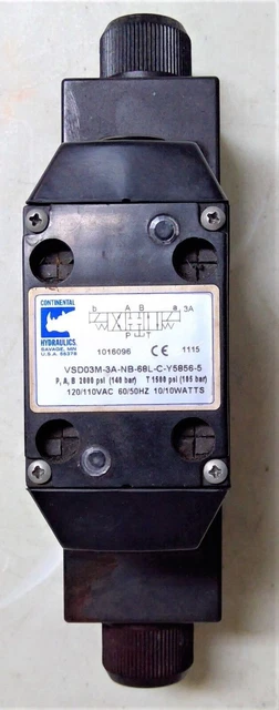 Directional Control Valve, VSD03M-3A-NB-68L-C-Y5856-5 1500 PSI 120/110 VAC 60/50