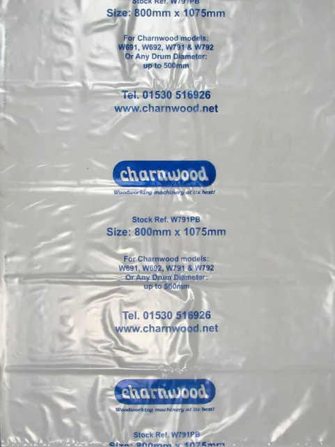 CHARNWOOD W791PB Dust Extractor Collection Bags, Size 32''x43'', pk 10