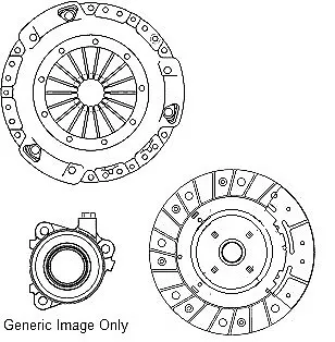Clutch Kit 3pc (Cover+Plate+CSC) fits VAUXHALL ASTRA H 1.7D 04 to 11 Z17DTH NAP
