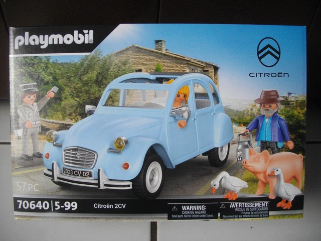 Playmobil 70640 – 2CV Citroën Bleue Avec 3 Personnages Et Animaux