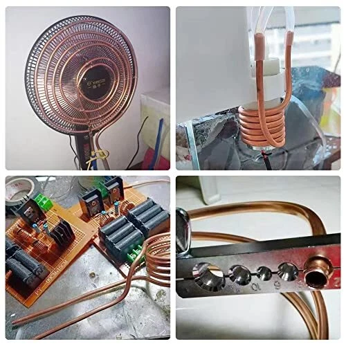 Quickun Copper Tube 1/8" ID×5/32" OD (3-4mm) Seamless Round Pipe Tubing (3.28FT)