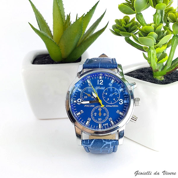 ELEGANTE AL DA POLSO OROLOGIO UOMO QUARZO CINTURINO IN PELLE PU MODA SHSHD qa