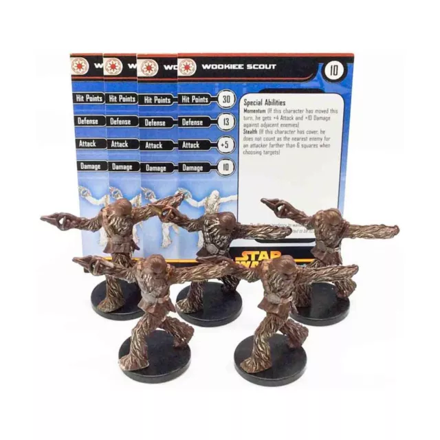 WOTC Star Wars Minis Revenge o/t Sith Wookiee Scout (U) x5 NM