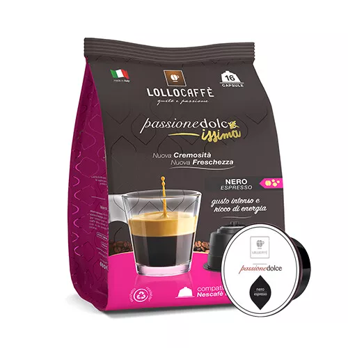 192 Capsule Compatibili Nescafè Dolce Gusto Lollo Caffè Miscela Nera