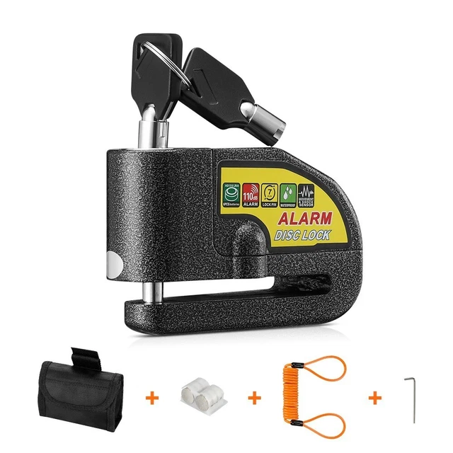 Antivol Deux Roues  Serrure D'Alarme Pour Moto Velo Scooter Trottinette Etanche