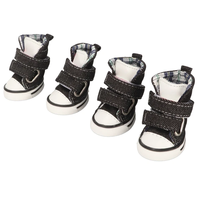 (Modello 3) Scarpe cucciolo in tela comode alla moda nere prevengono la sporcizia cotone