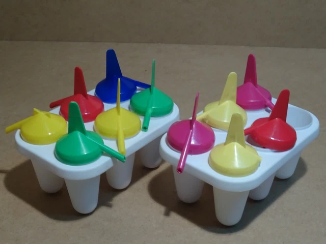 Lot De 6 Moules à Glaces Tupperware Vintage - Esquimaux / Sucettes