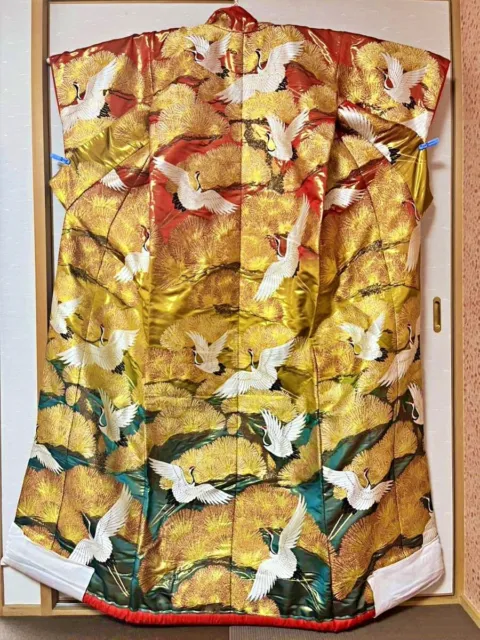 Japanese Kimono Uchikake Wedding Pure Silk  japan 863