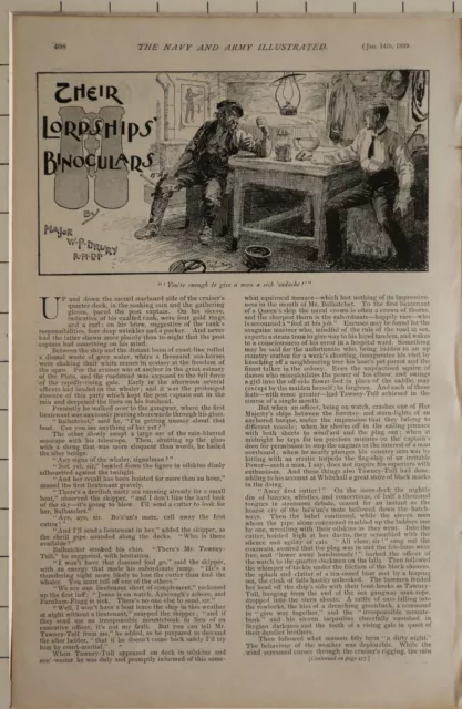 1899 Boer War Era Aufdruck Artikel Lordships' Fernglas Story Major Drury