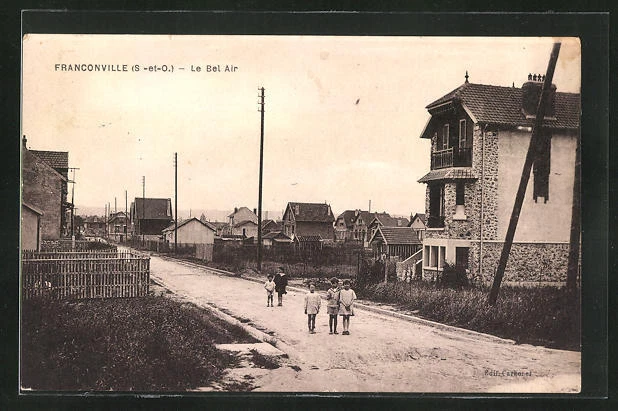 CPA Franconville, Le Bel Air, Children on the Street